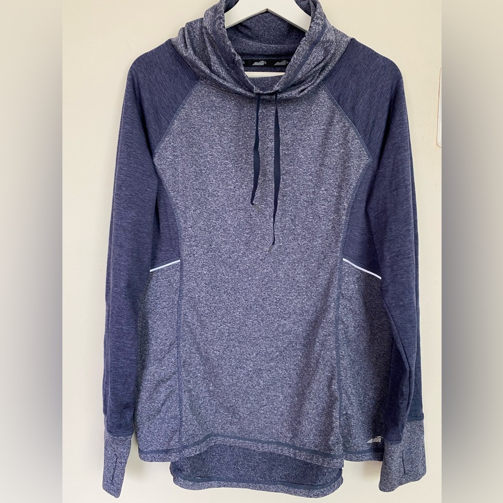 Avia women’s Heathered Navy Blue Pullover Hoodie Size L